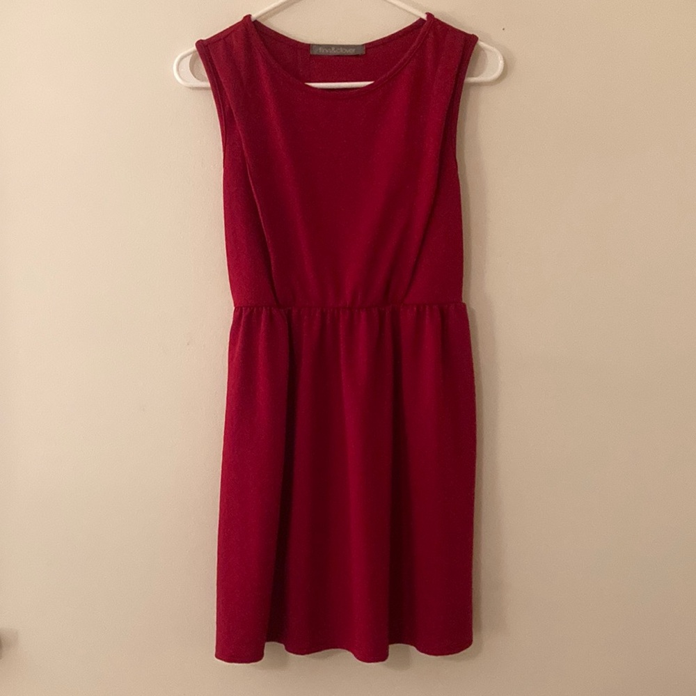 Red Open Back Dress